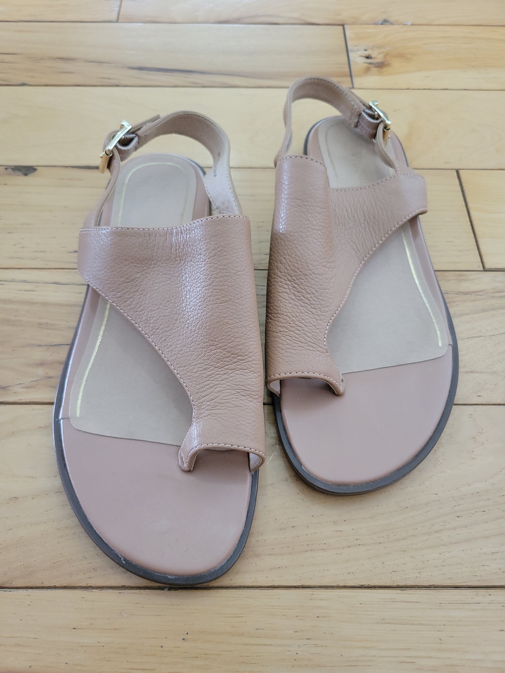 VIONIC Ella Tan Leather Toe Loop Slingback Sandals Womens 6 orthotic